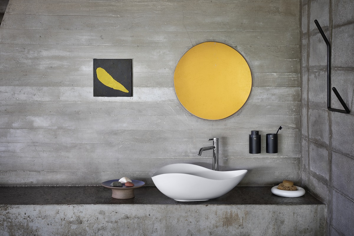 Premium bathroom product environment representing buyer pathway and trust priorities